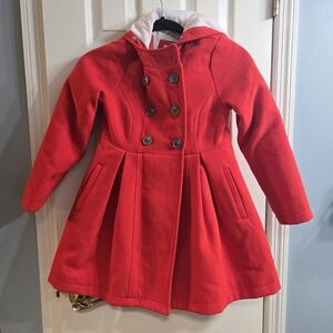 Cat & Jack Vibrant Red Kids Pea Coat
